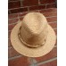 BETMAR NEW YORK NATURAL TAN WOVEN STRAW HAT WITH BRAIDED HATBAND ONE SIZE S/M 769461657511 eb-81710108